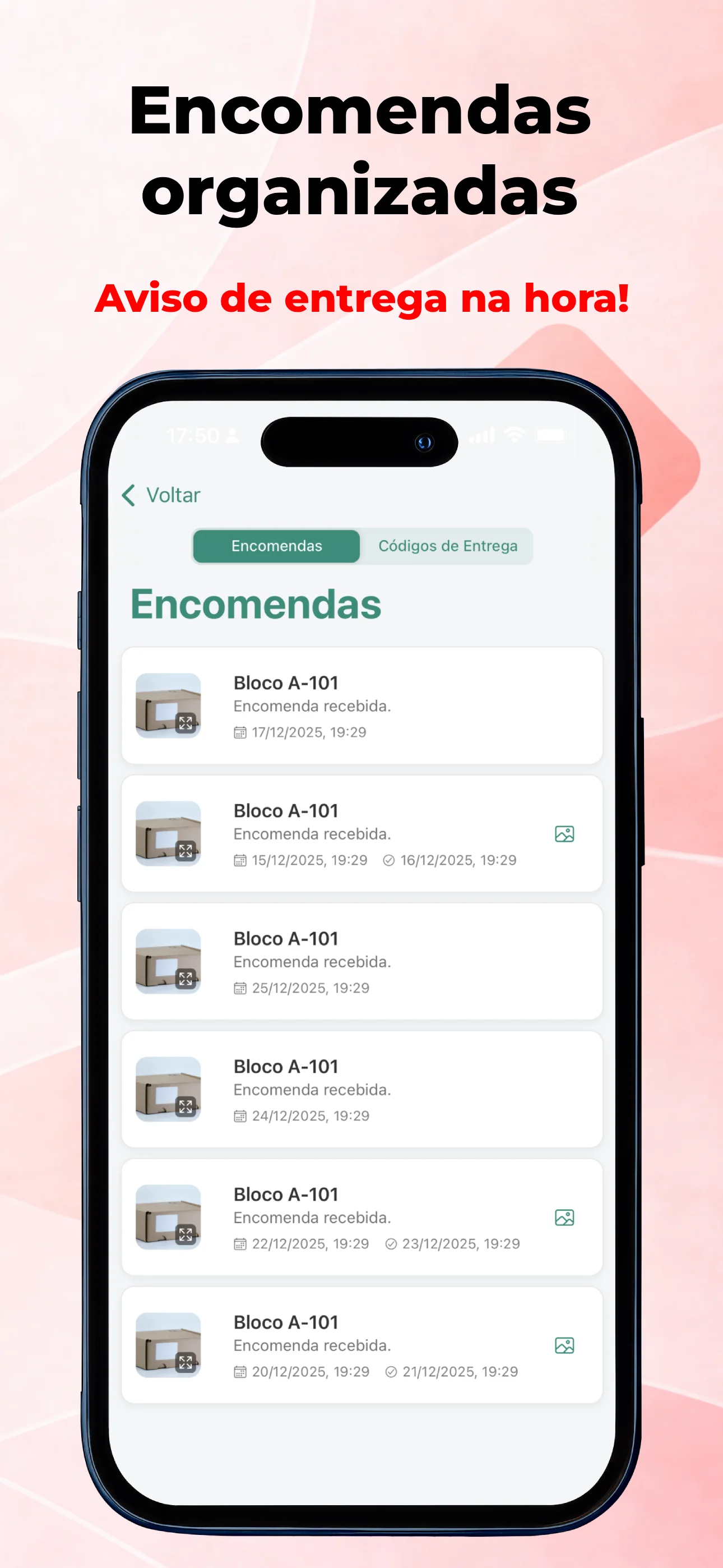 Encomendas organizadas